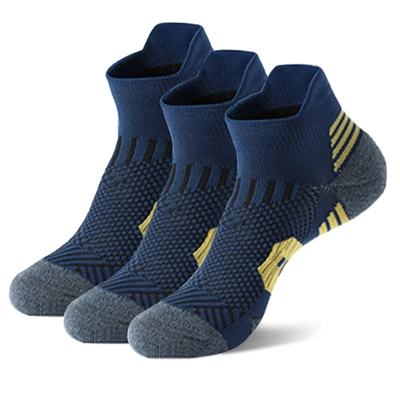 Professional Non Slip Sports Socks Towel Bottom Running Basketball Cycling Socks 3 Pairs