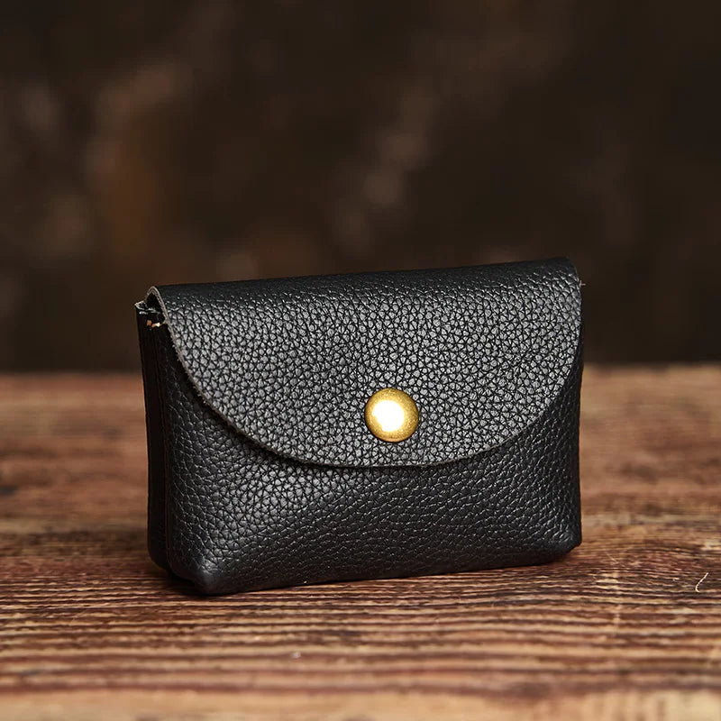 Genuine Leather Coin Purse Wallet Small Card and Key Holder