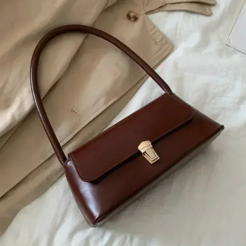Women Crossbody Underarm Bag Fashion Shoulder Handbag Solid Color 2026
