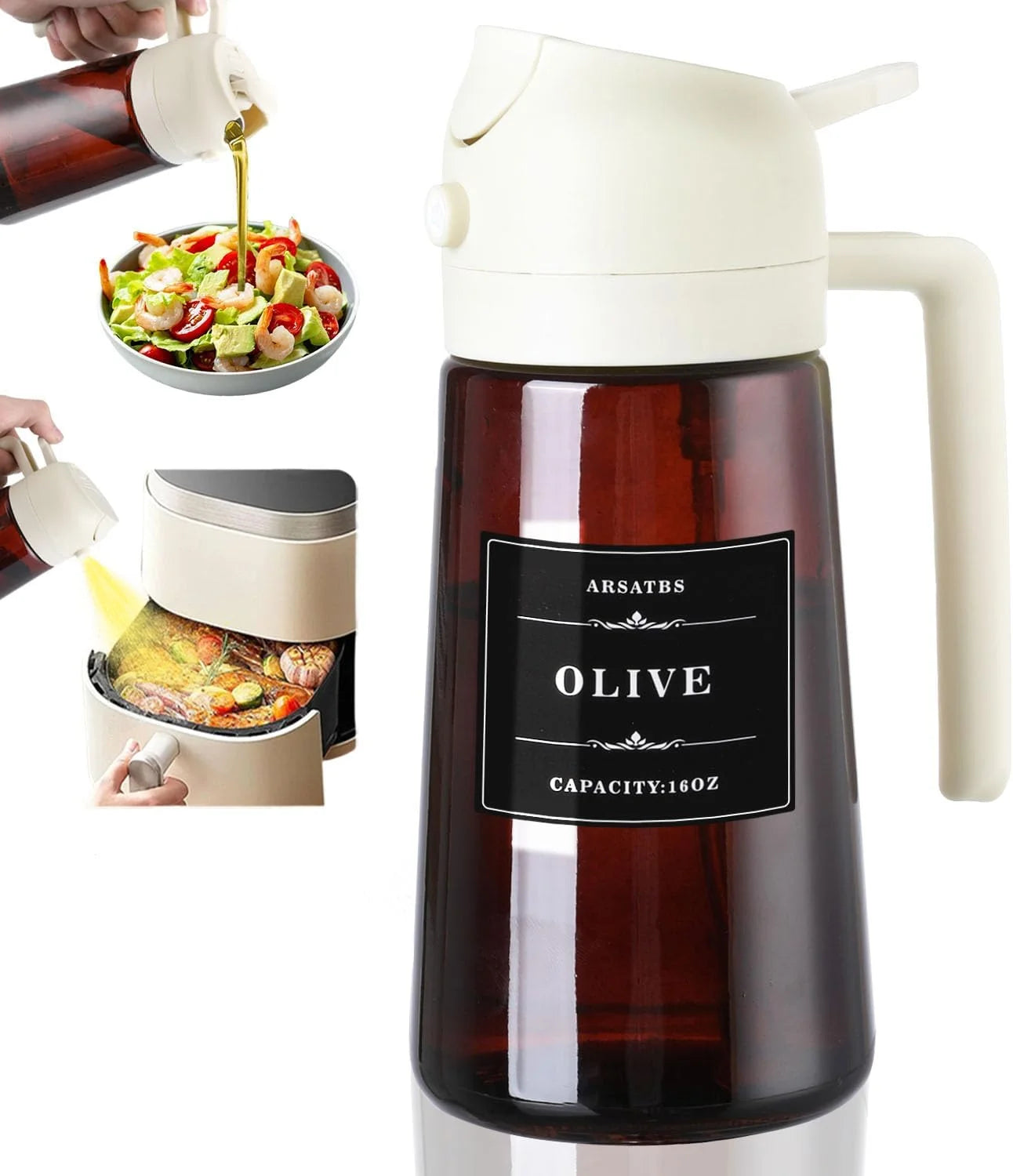 Olive Oil Sprayer and Pourer Bottle
