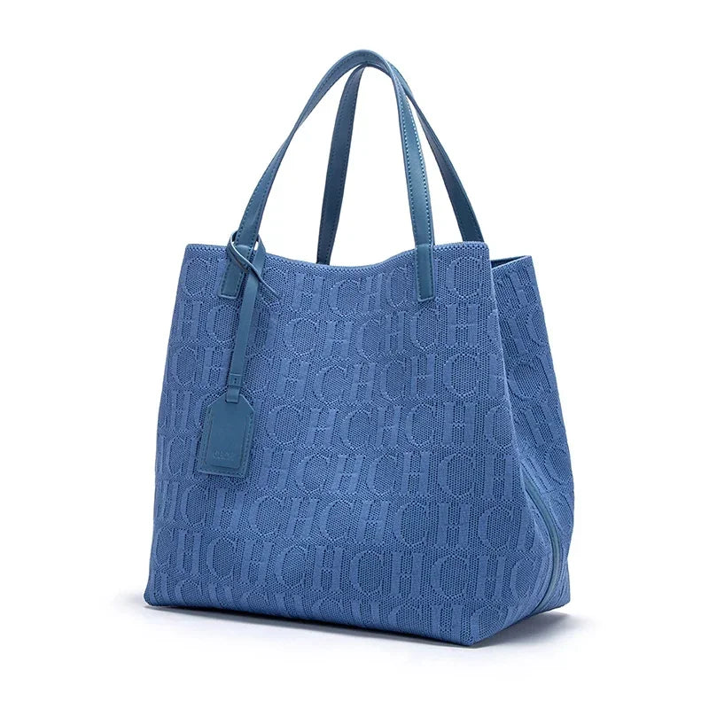 Women Classic Large Capacity Solid Color Shoulder Handbag Fashion PU Bag