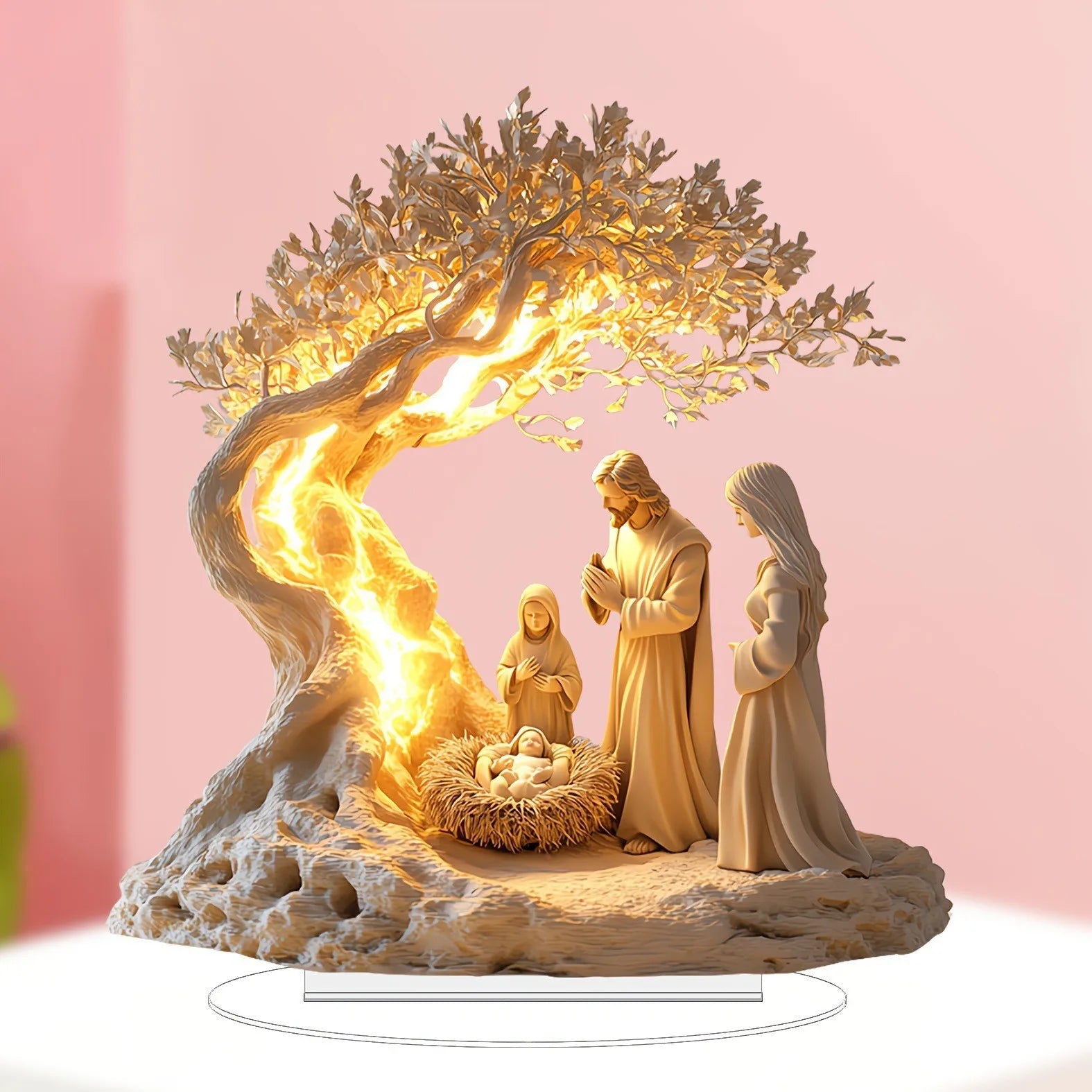 Jesus Prayer Statue Desktop Decor Religious Home Office Gift