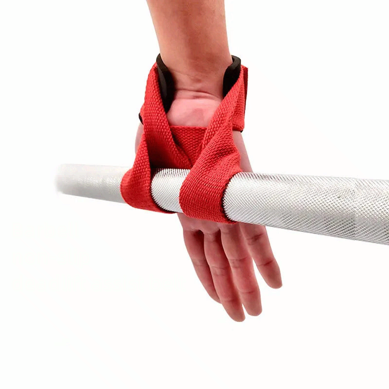 Weight Lifting Wrist Straps Deadlift Barbell Grip Support Gym Training Wraps