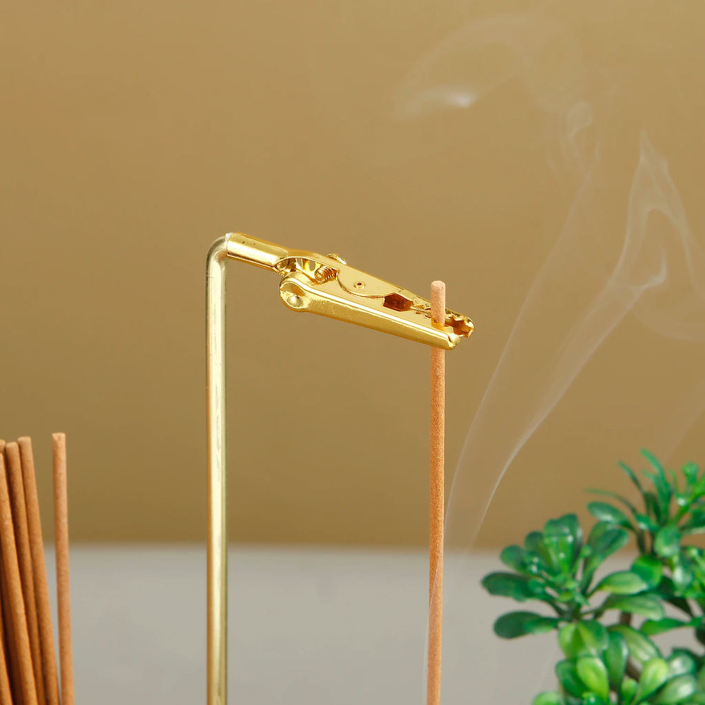 2 in 1 Incense Holder with Glass Ash Catcher and Stick Organizer