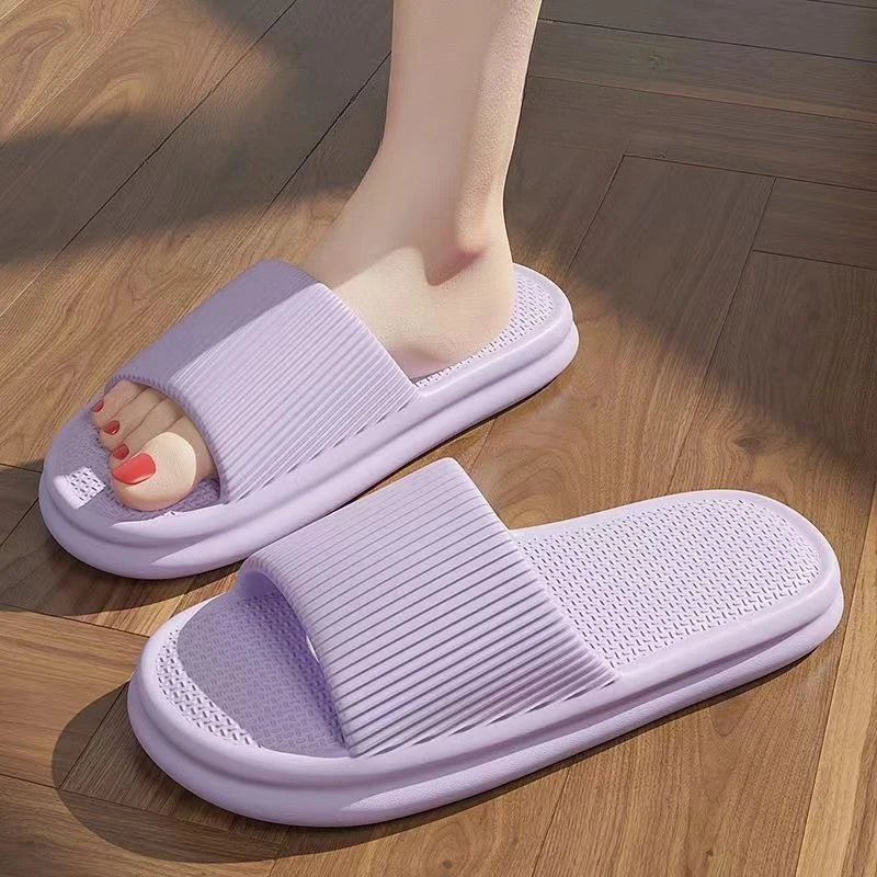 Minimalist EVA Slippers Anti Slip Soft Thick Sole Bathroom Slides for Men Women