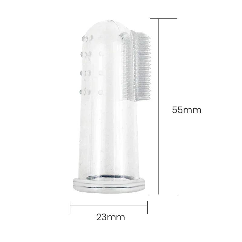 Silicone Pet Finger Toothbrush – Soft Dental Brush for Dogs and Cats