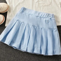 Girls Pleated Culotte Skirt with Safety Shorts