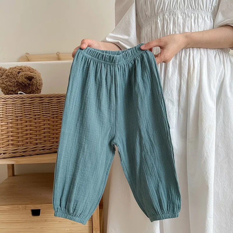 Kids Anti Mosquito Pants Lightweight Loose Summer Trousers for Boys & Girls