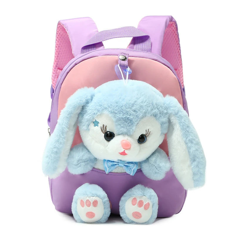 Kids 3D Plush Rabbit Backpack Cute Cartoon Preschool School Bag