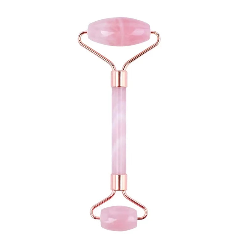 Natural Jade Roller Gua Sha Face Neck Massager Stone Spa Lifting Tool Set