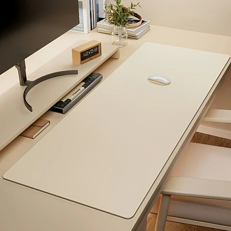 Large Faux Leather Desk Pad Mouse Pad Waterproof Non Slip Easy Clean