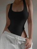 Women Knit Bodysuit Off Shoulder Halter Bodycon Street Club Top