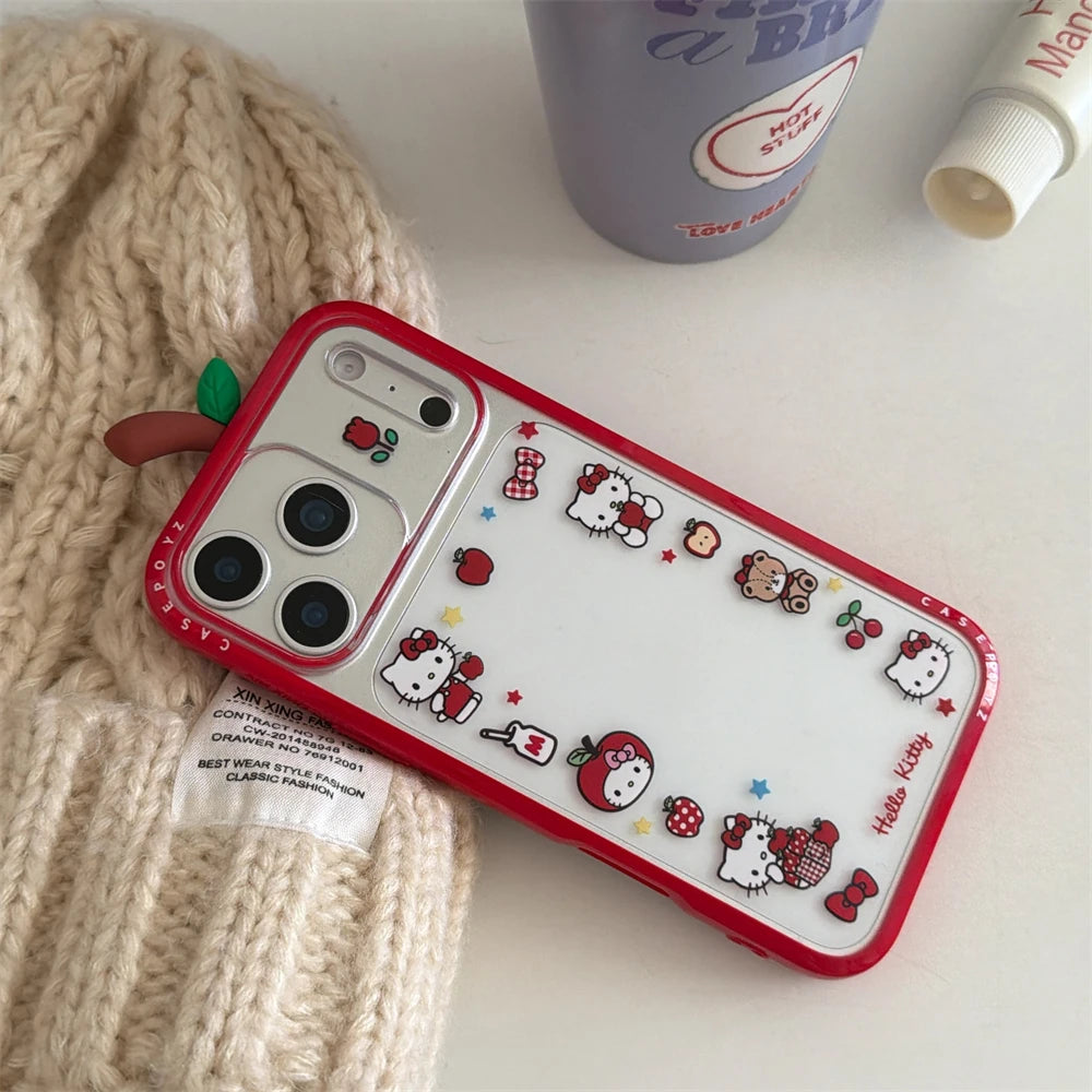 Cute Hello Kitty Clear Silicone Shockproof Pink iPhone Case