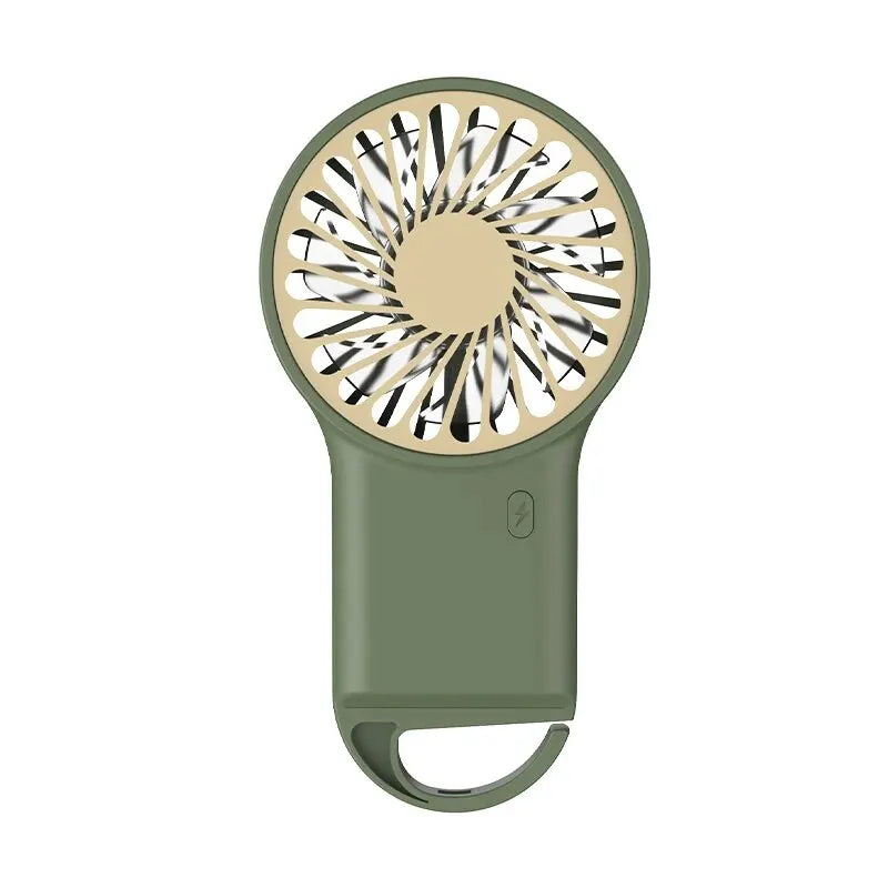 Portable USB Rechargeable Handheld Fan Mini Air Cooling Fan with Hook