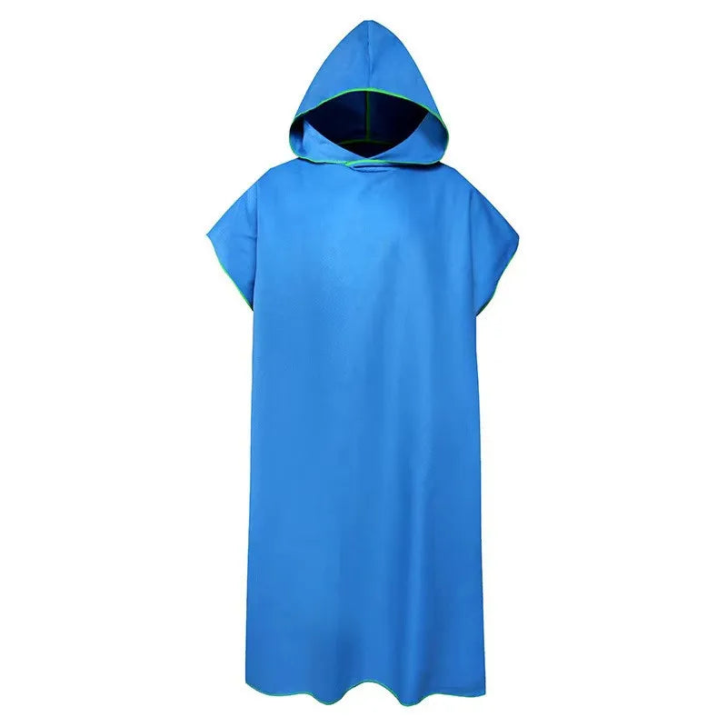Microfiber Hooded Towel Quick Dry Changing Robe Beach Swim Poncho