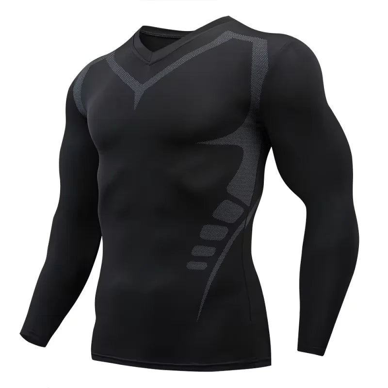 Men Compression Running T Shirt Quick Dry Fitness Gym Tight Sport Tee