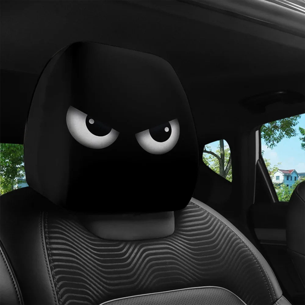 Funny Car Headrest Cover Cartoon Eyes Seat