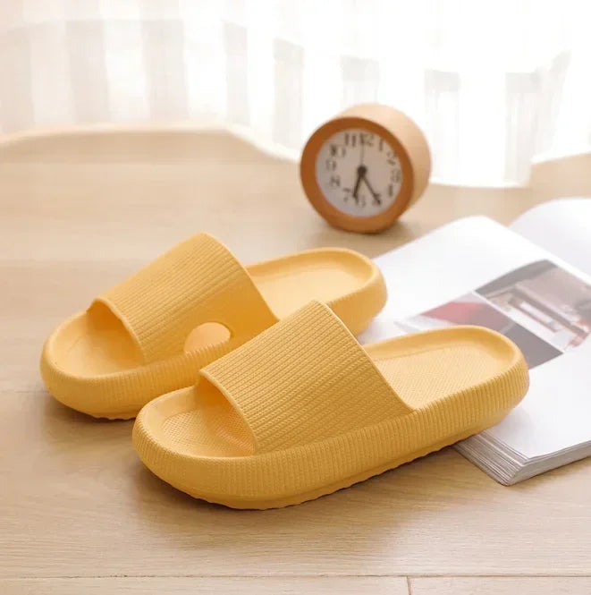 Cloud Cushion EVA Slippers Thick Sole 4cm Soft Anti Slip Bathroom Slides Comfortable Home Sandals for Men Women