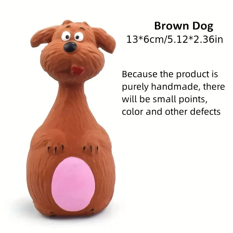Squeaky Rubber Chew Toy for Small and Medium Dogs