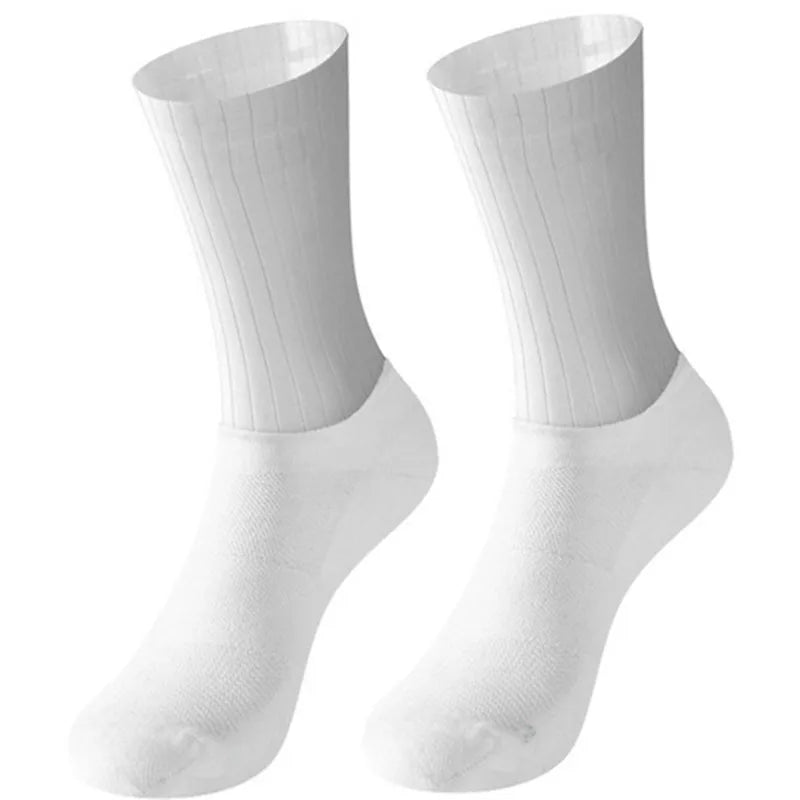 Aero Silicone Anti Slip Cycling Socks Men Breathable Running Bike Socks