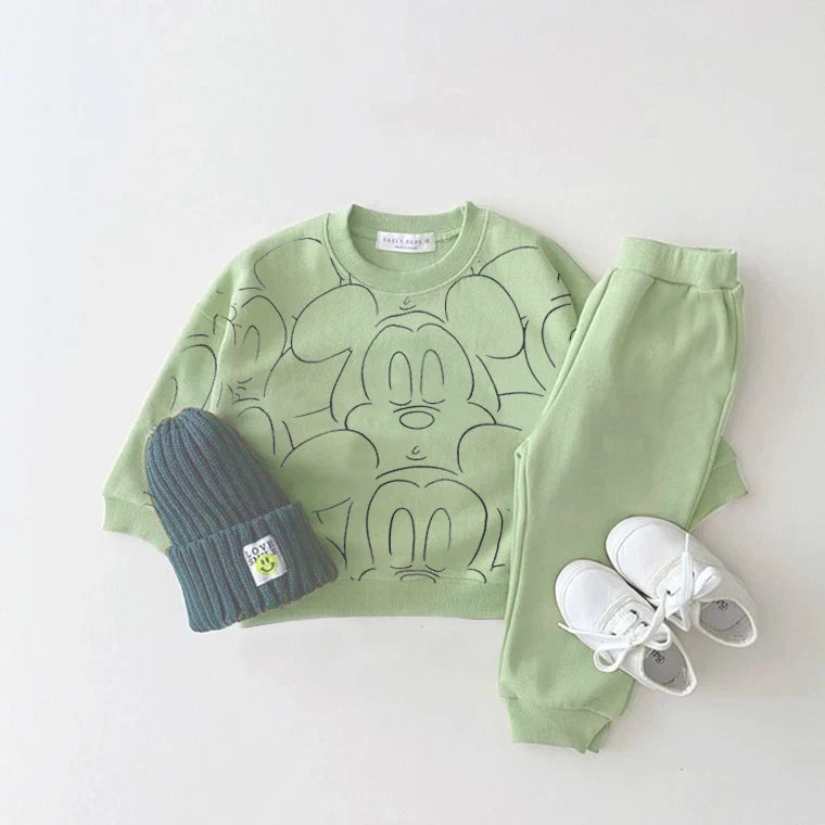 Baby Boys Girls Cartoon Print T-Shirt and Shorts Set Summer Casual Outfit