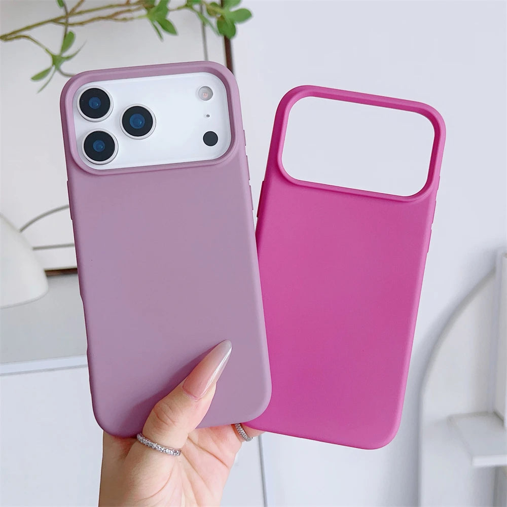 Matte Candy Color Liquid Silicone Shockproof iPhone Case