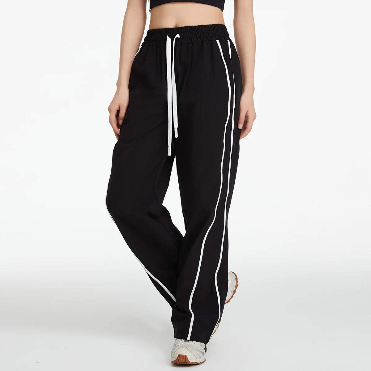 Women Quick Dry Wide Leg Sports Pants Outdoor Windproof Casual Trousers