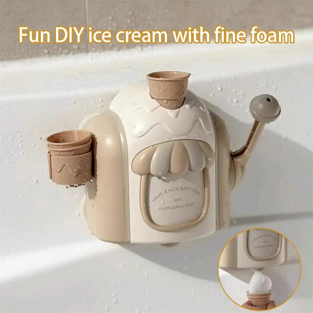 Ice Cream Bubble Bath Toy Foam Machine for Toddlers