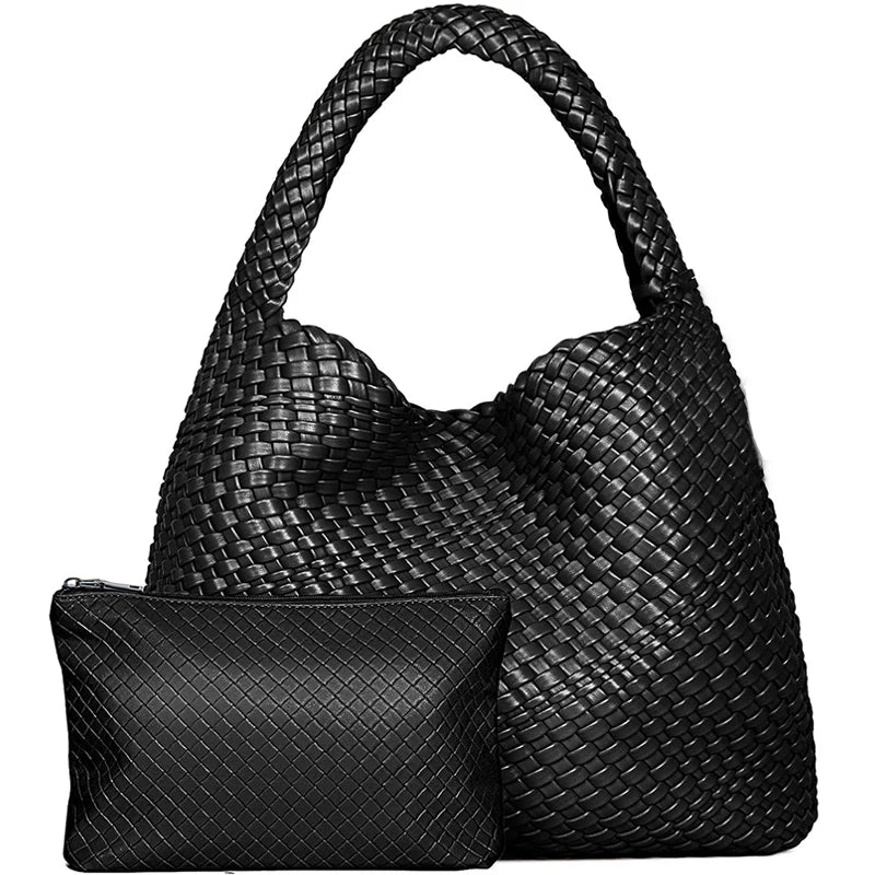 Women Tote Bag Large Capacity Soft Leather Shoulder Bag Summer Travel Shopper Tote
