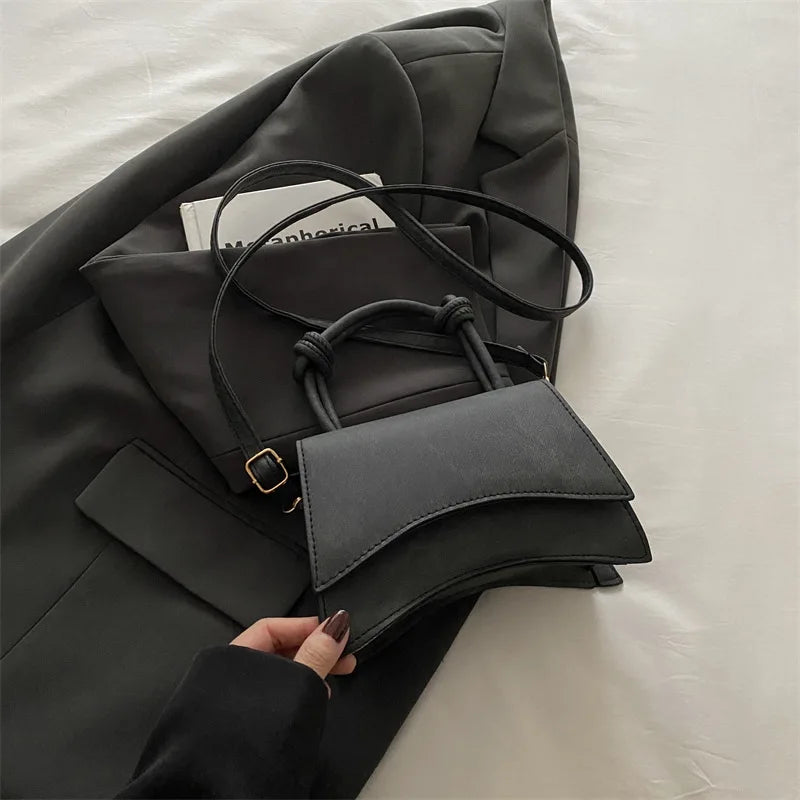 Women Crossbody Shoulder Bag Simple Square Handbag