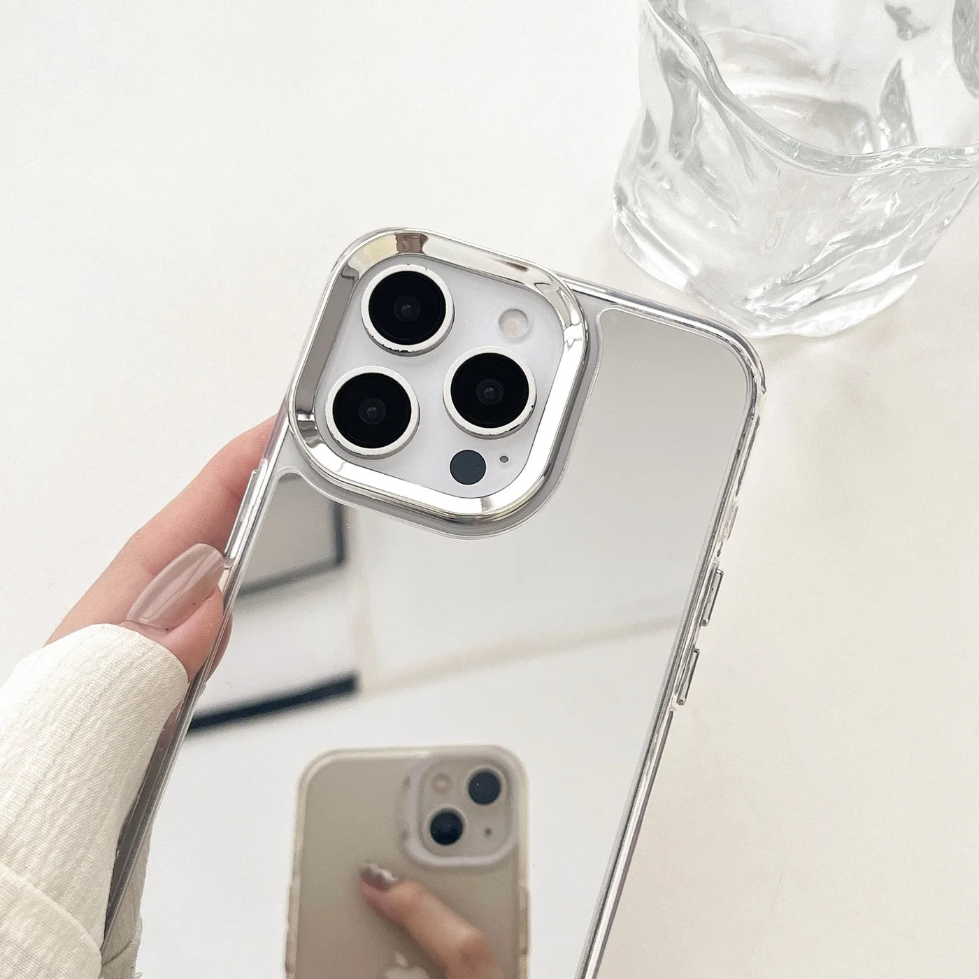 Plating Make Up Mirror iPhone Case