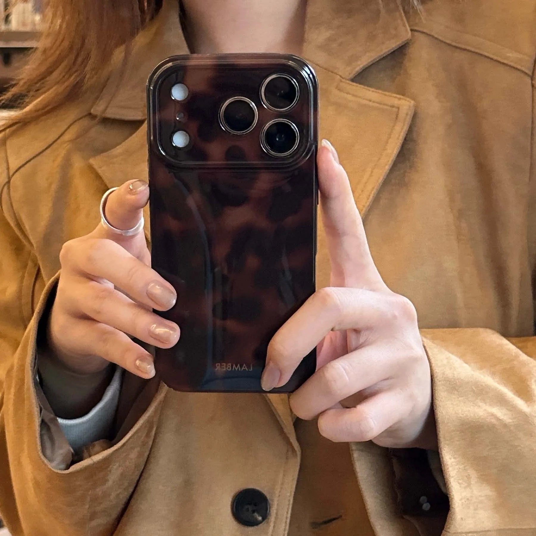Amber Back Shockproof iPhone Case