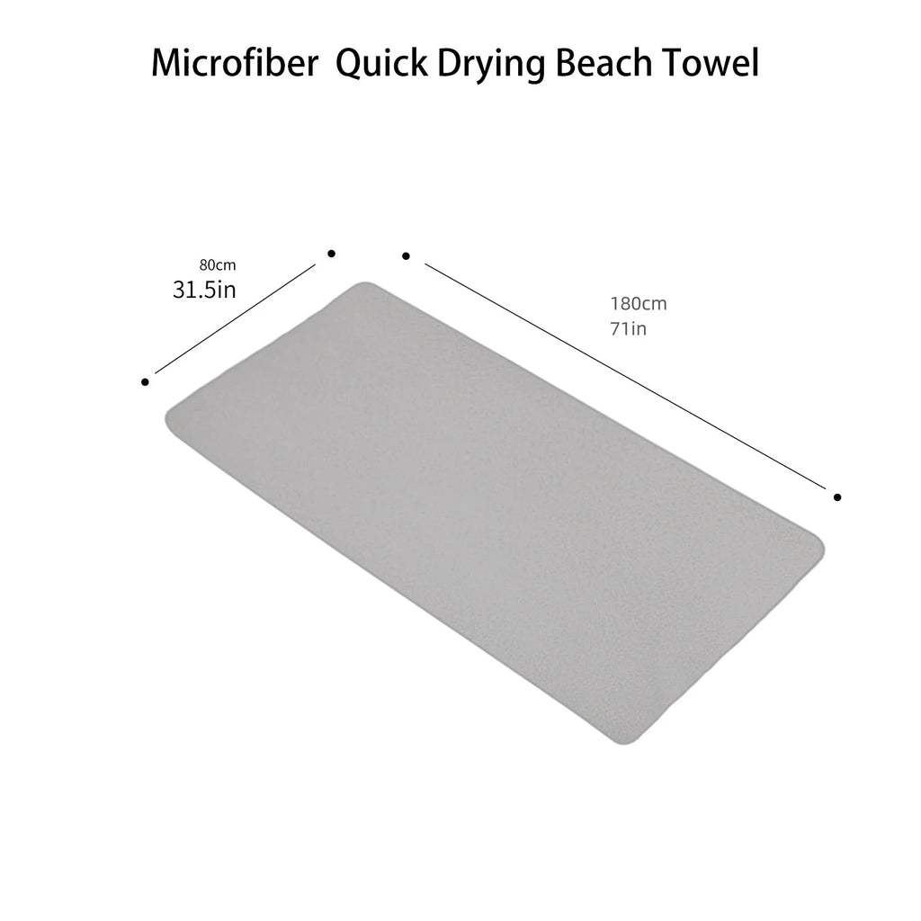 Oversized Microfiber Beach Towel Quick Dry Sand Free Soft Absorbent Towel