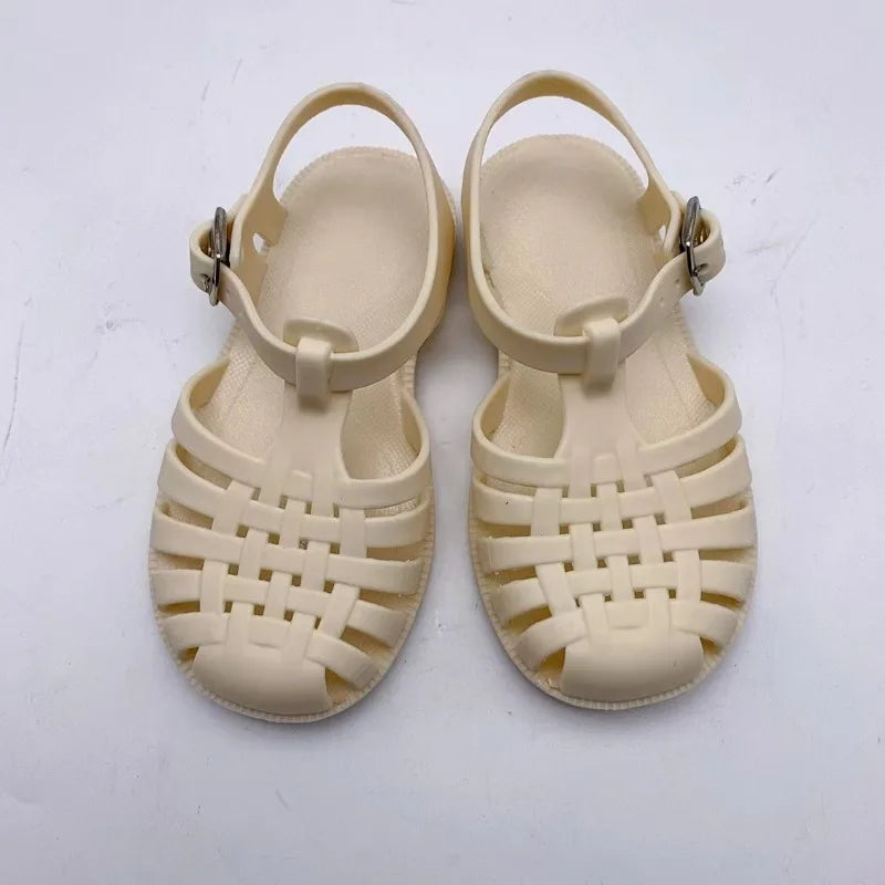Kids Beach Sandals Soft Non Slip Jelly Gladiator Shoes for Boys & Girls