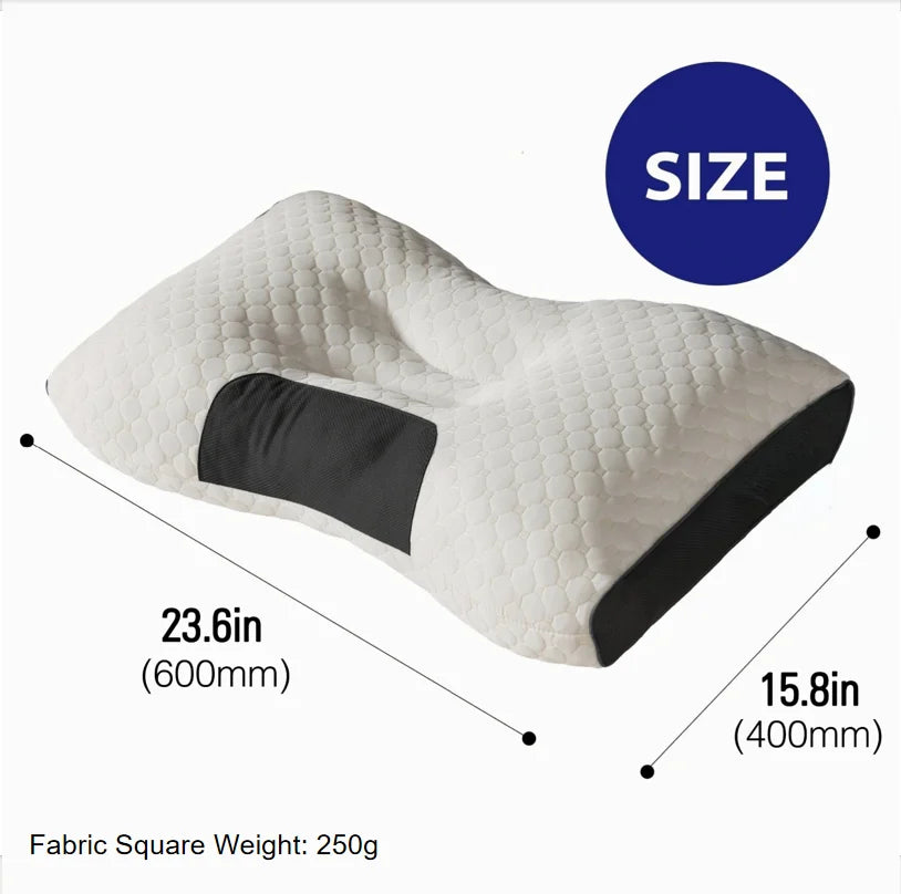 2pcs Ergonomic Neck Support Pillows Adjustable Orthopedic Contour Sleeping Pillow