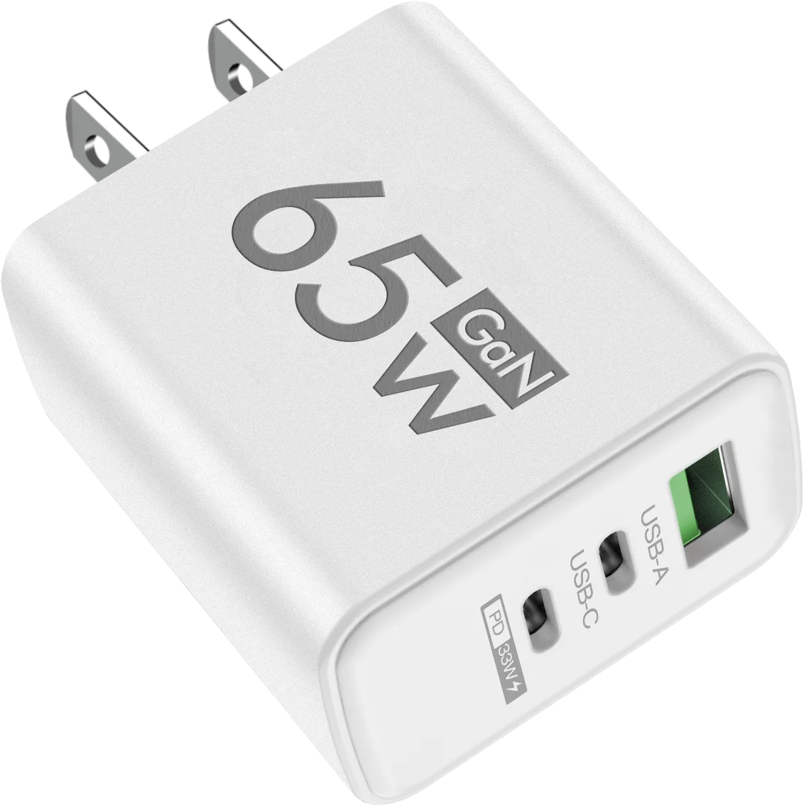 65W 3 Ports GaN USB PD Fast Charging Type C Adapter Quick Charger