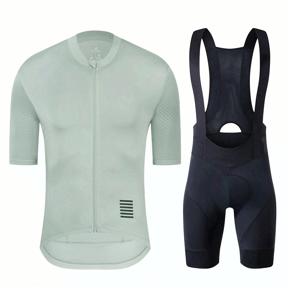Cycling Jersey Set Men – Breathable MTB Bike Clothing Kit with Bib Shorts