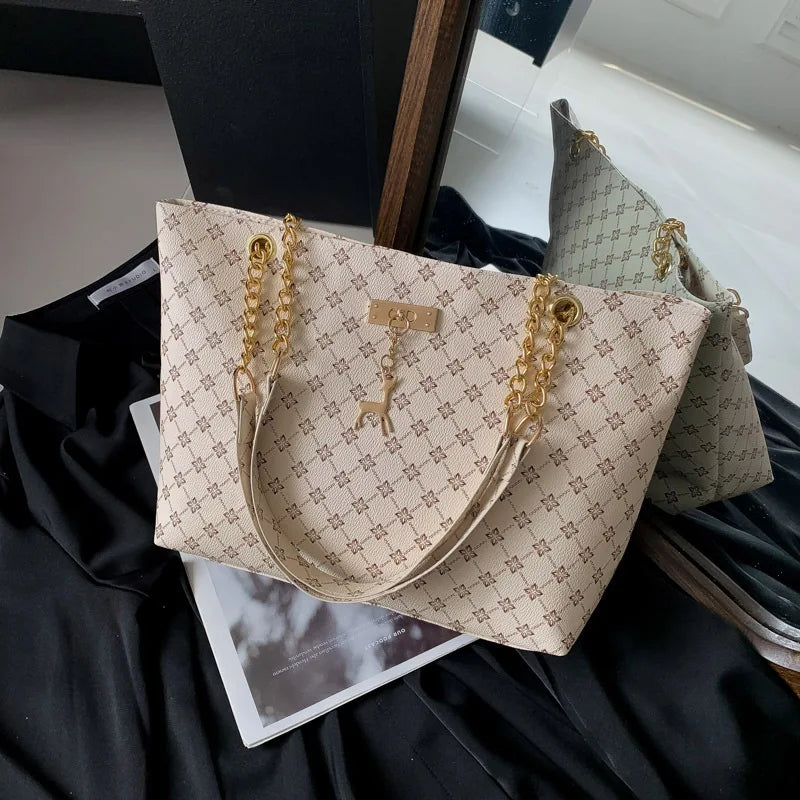 Women Large Capacity Tote Bag Soft Leather Shoulder Bag Fashion Handbag Casual Elegant Daily Bag for Work Travel