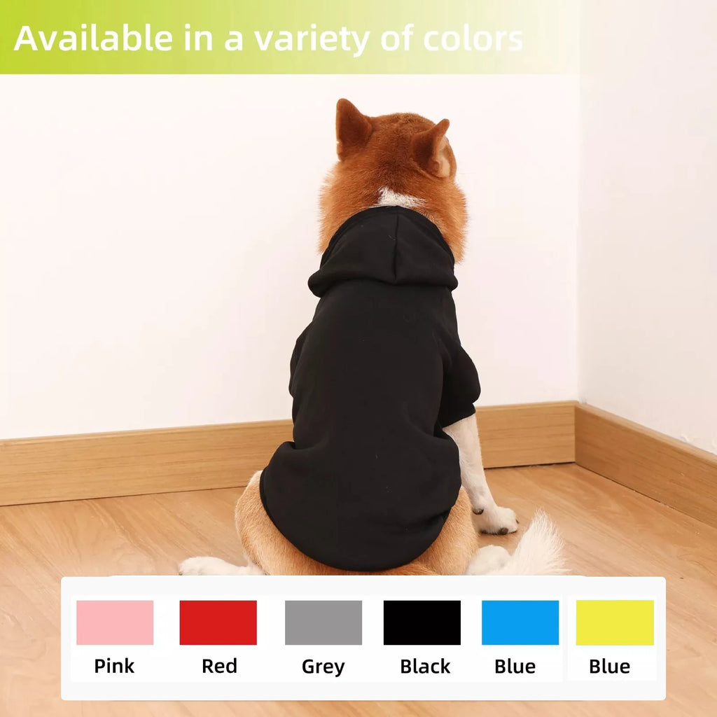 Winter Dog Hoodie Warm Pet Sweatshirt for All Sizes