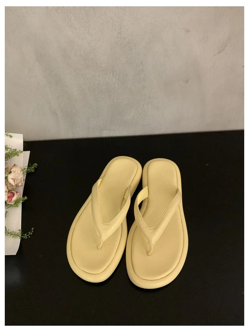 Women Summer Slides Flat Open Toe Casual Beach Slippers Outdoor Sandals