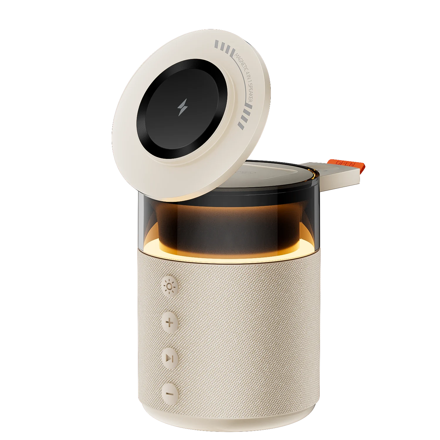 5 in 1 Magnetic Wireless Charging Station with Speaker Night Light Fast Charger for iPhone Apple Watch AirPods
