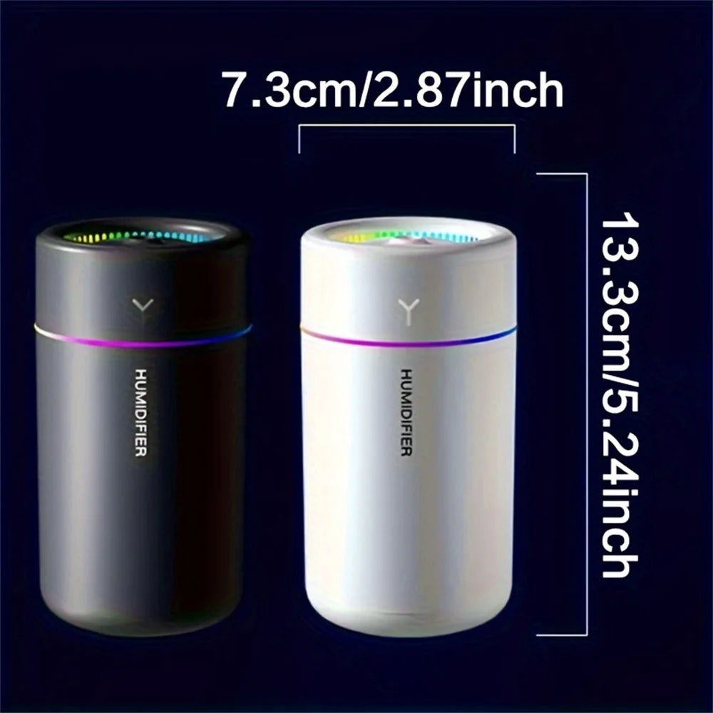 Colorful LED Car Humidifier Ultrasonic Aroma Diffuser for Bedroom Office