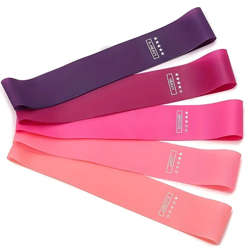 5-Piece Latex Resistance Bands Set Strength Training Home Gym Loop Bands