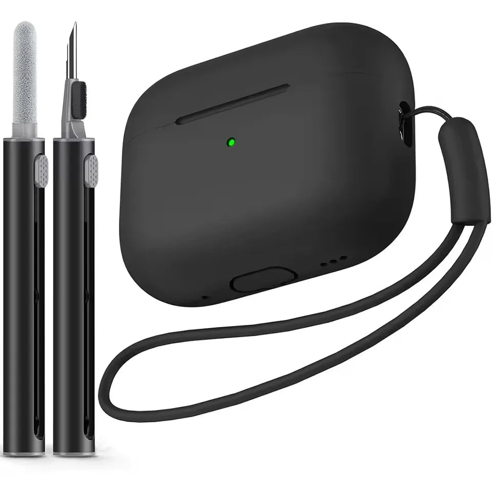AirPods Pro 2 Case with Cleaning Pen Kit Silicone Protective Cover for AirPods Pro 1 2 Shockproof Wireless Charging Earbuds Case