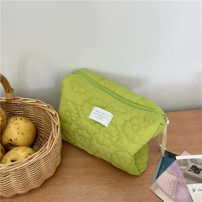 Flower Pattern Women Makeup Bag Cosmetic Organizer Zipper Travel Pouch
