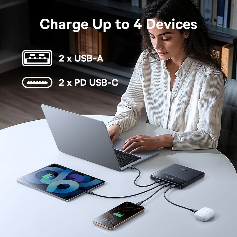 Power Bank 20000mAh PD Fast Charging Portable External Battery Charger with Type-C Cable for Laptop iPhone Samsung