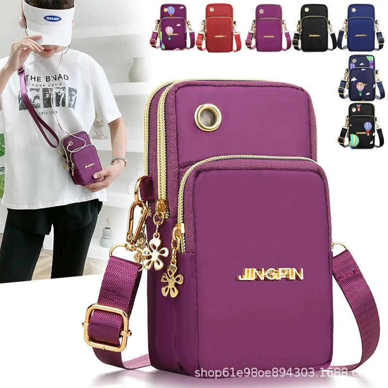 Women Crossbody Phone Bag Mini Shoulder Bag Travel Anti-Theft Small Messenger Bag Multi Pocket Mobile Pouch