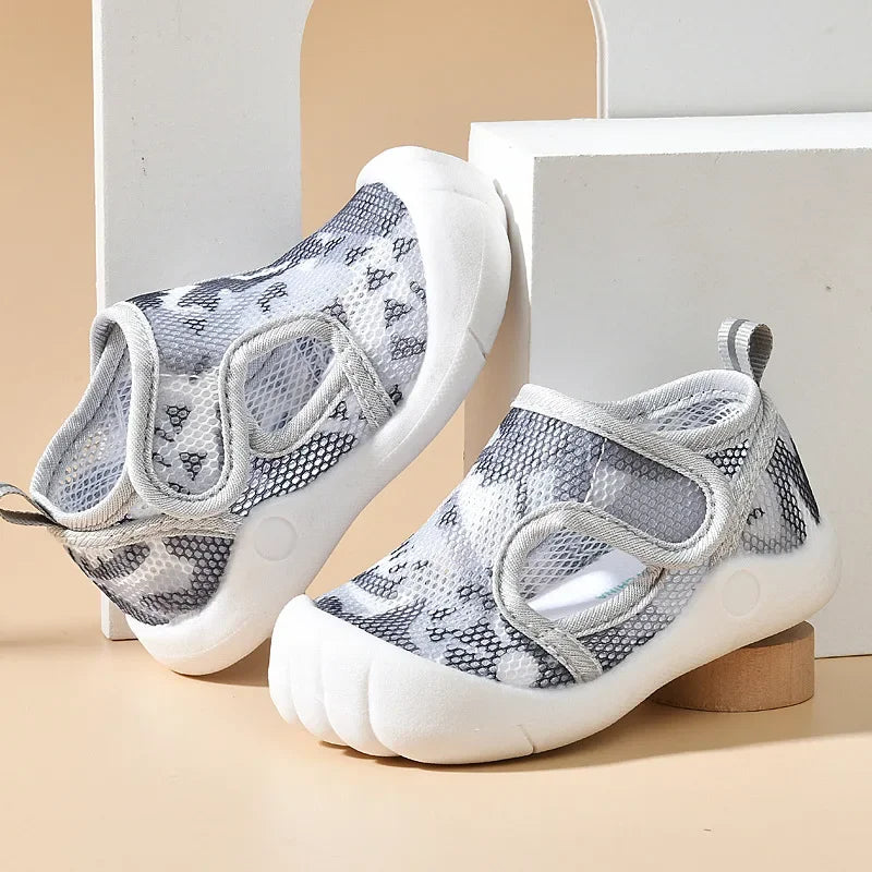 Kids Summer Mesh Sandals Breathable Anti-Slip Soft Sole Baby Shoes Lightweight First Walkers Toddler Sandals 1–4T