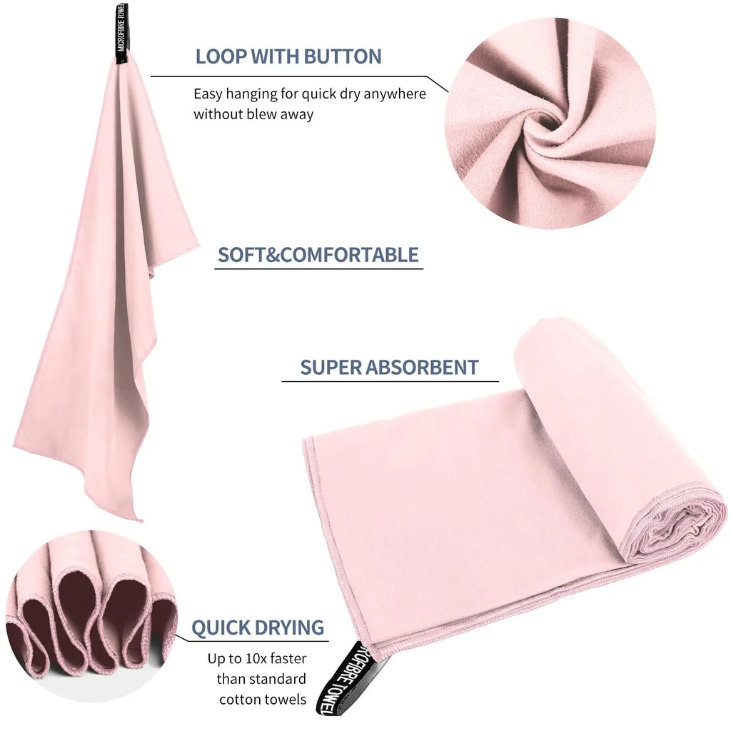 Microfiber Sports Towel Quick Dry Super Absorbent Lightweight Gym Beach Towel
