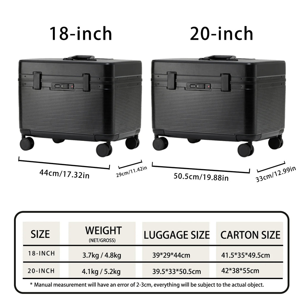 Aluminum Frame Carry On Suitcase ABS Trolley Luggage with Spinner Wheels